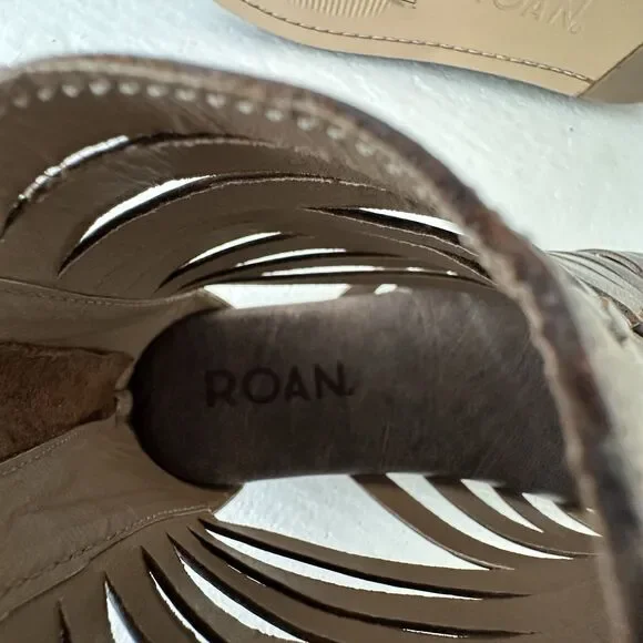 Roan by Bed Stu Pearl Gladiator Sandal Sz 8.5 Brown Leather Women’s Strappy NWOB - Picture 9 of 12